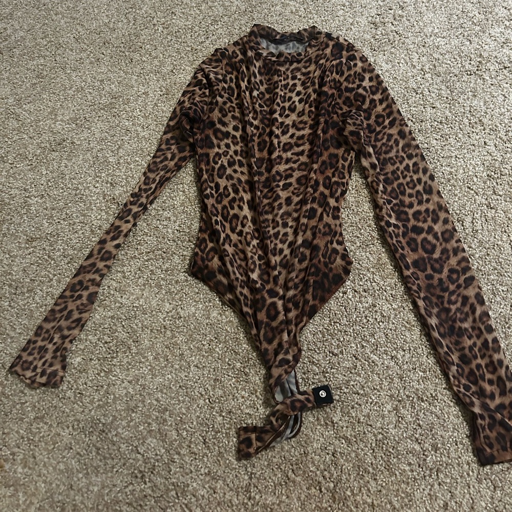 Sheer see through long sleeve bodysuit